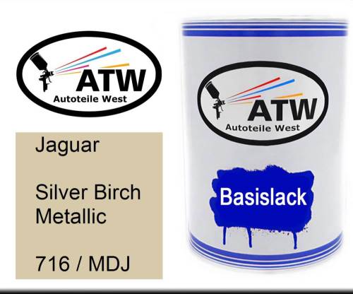 Jaguar, Silver Birch Metallic, 716 / MDJ: 500ml Lackdose, von ATW Autoteile West.